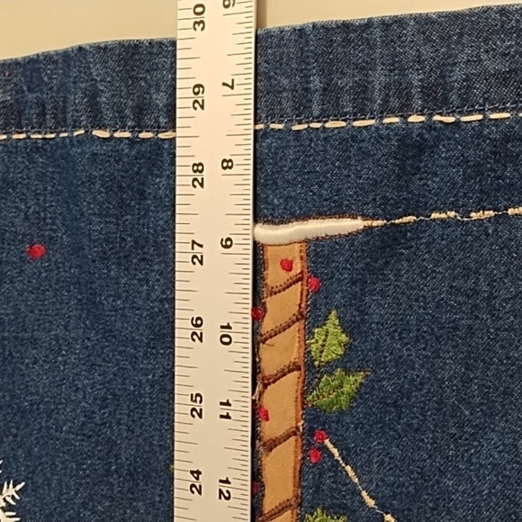 NorthCrest Winter Denim Barn Coat Chore Jacket Embroidery Appliques 26/28 - Picture 8 of 12